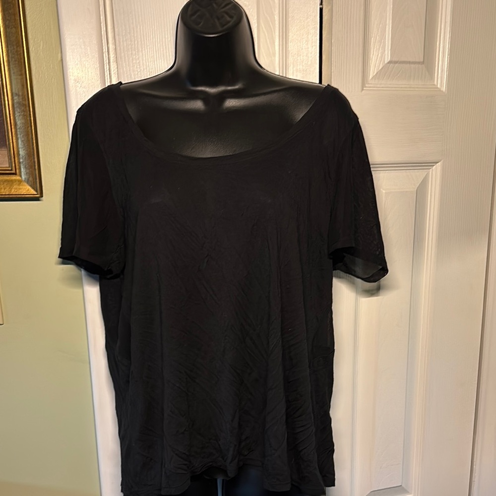ALO Yoga Black Loose Short Sleeve Tee